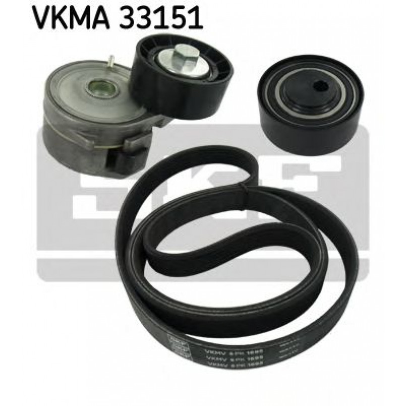 VKMA 33151 SKF Комплект доріжкового ремня (ролик, ремінь)